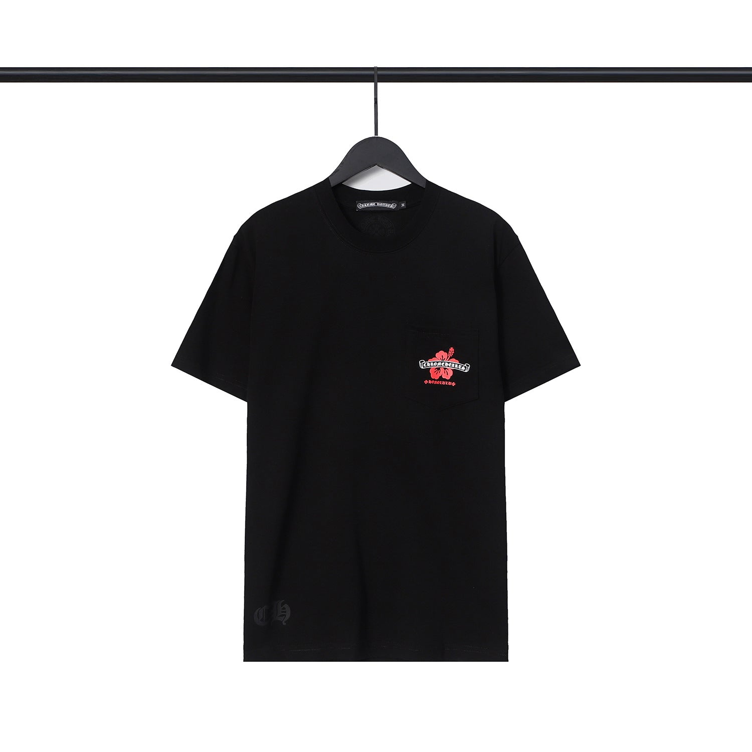 Chrome Heart T Shirts CH Flower Sanskrit Casual Short Sleeve T-Shirt Loose