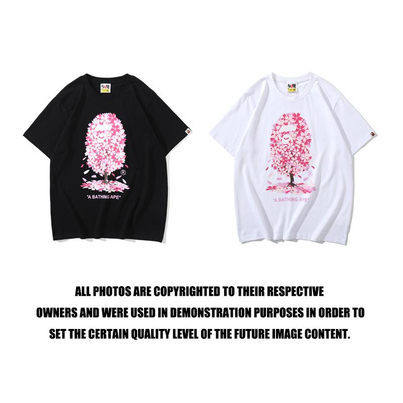 Bathing Ape T-Shirt Casual Pink T-shirt Short Sleeve