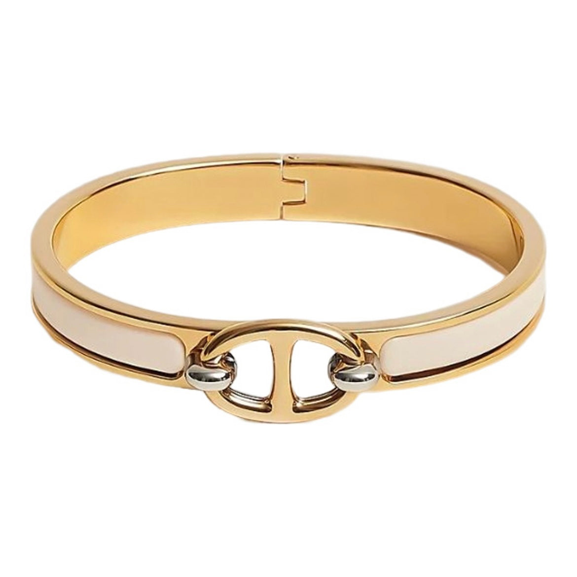 18K Mini Clic Chaine D'ancre Hermes Bracelet