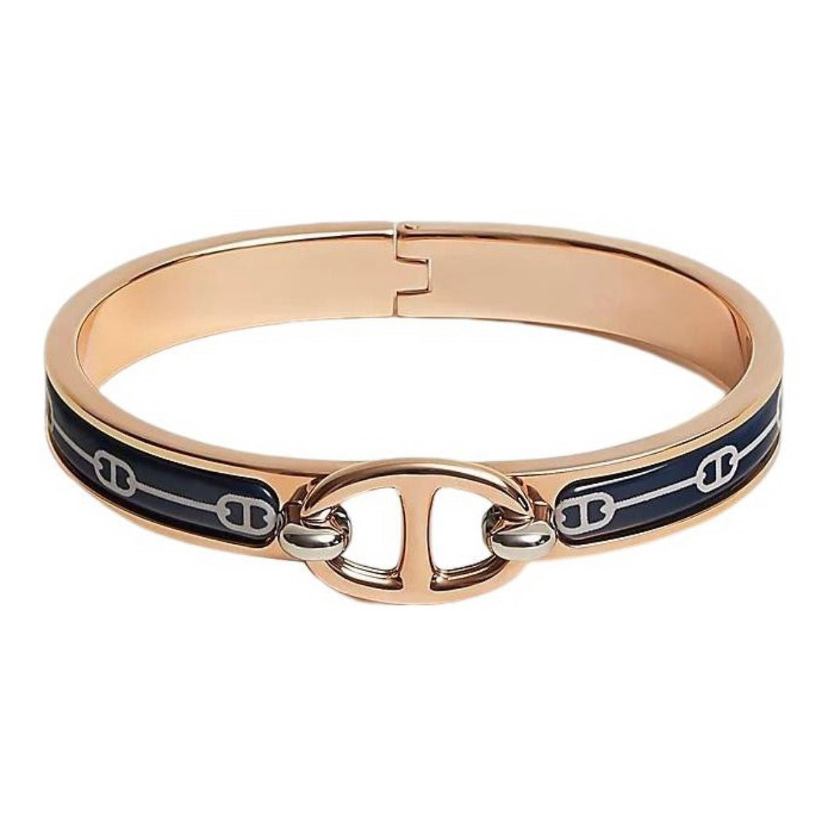18K Mini Clic Cha?ne D'ancre Hermes Bracelet