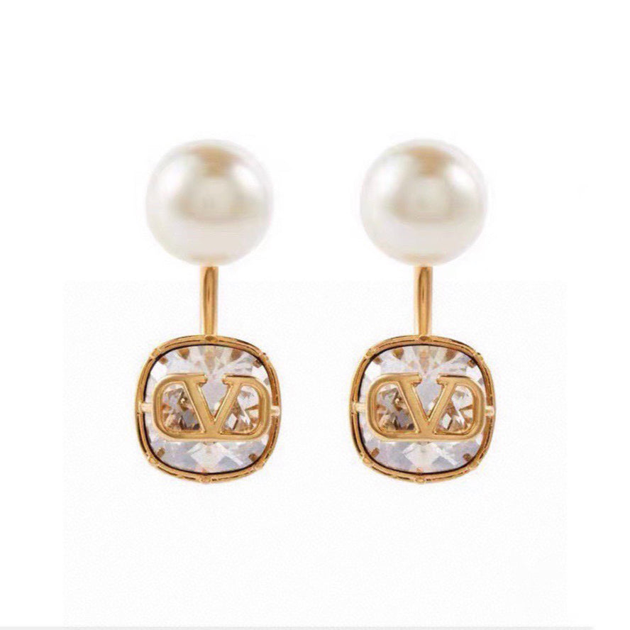 18K Valentino Crystal Earrings